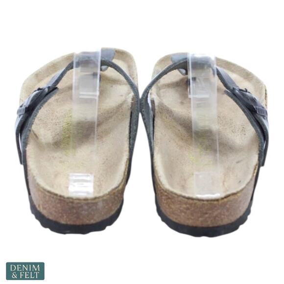 Birkenstock Gizeh Thong Sandals Black Size 38 Women’s 7-7.5 Comfort Cork Footbed - Picture 9 of 14